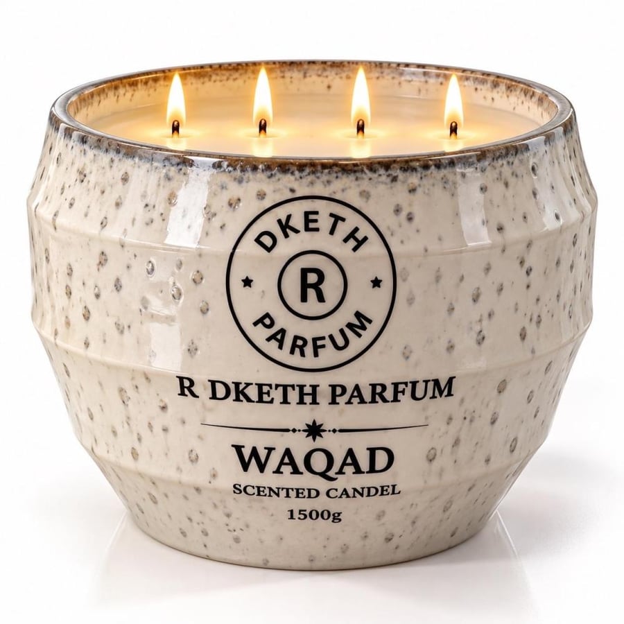 شمعة آر دكث بارفيوم وقاد المعطّرة – 1500 جرام  R Dketh Parfum Waqad Scented Candle – 1500g