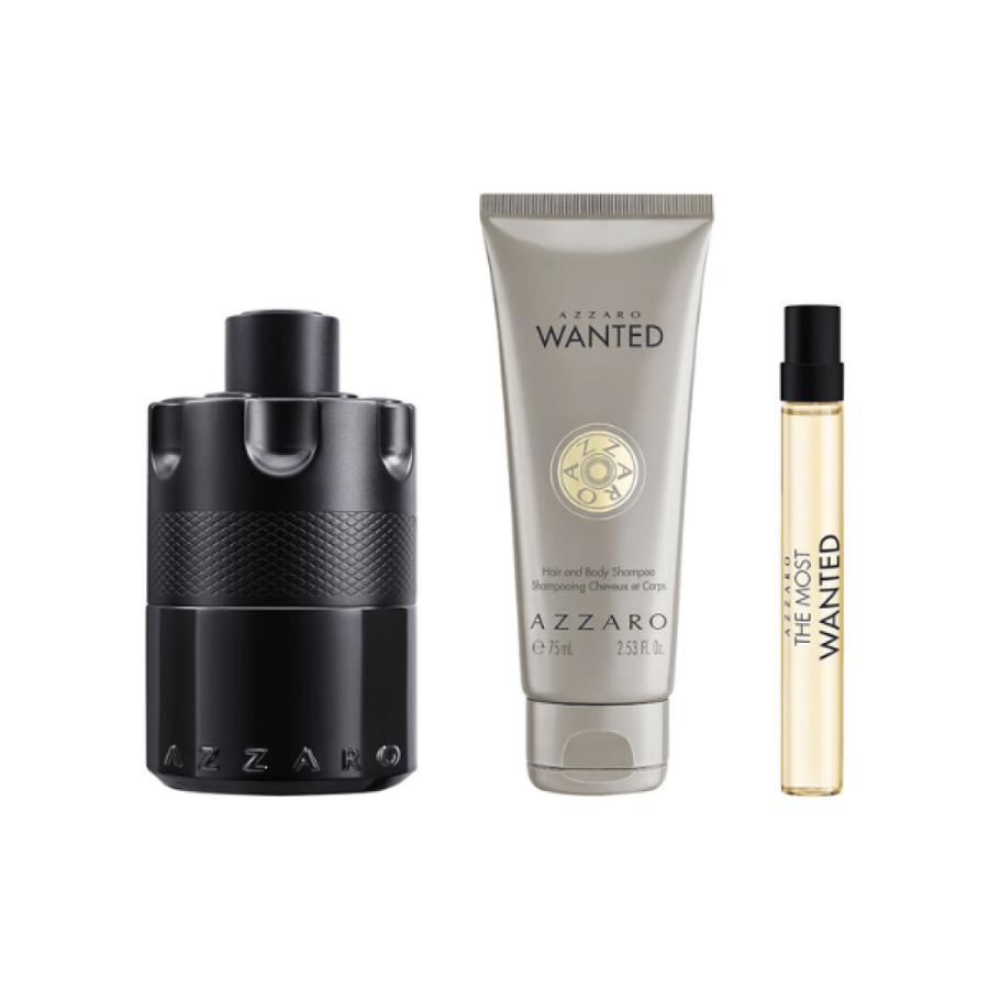 مجموعة أزارو الأكثر طلباً: عطر 100 مل + عطر 10 مل + جل للجسم 75 مل