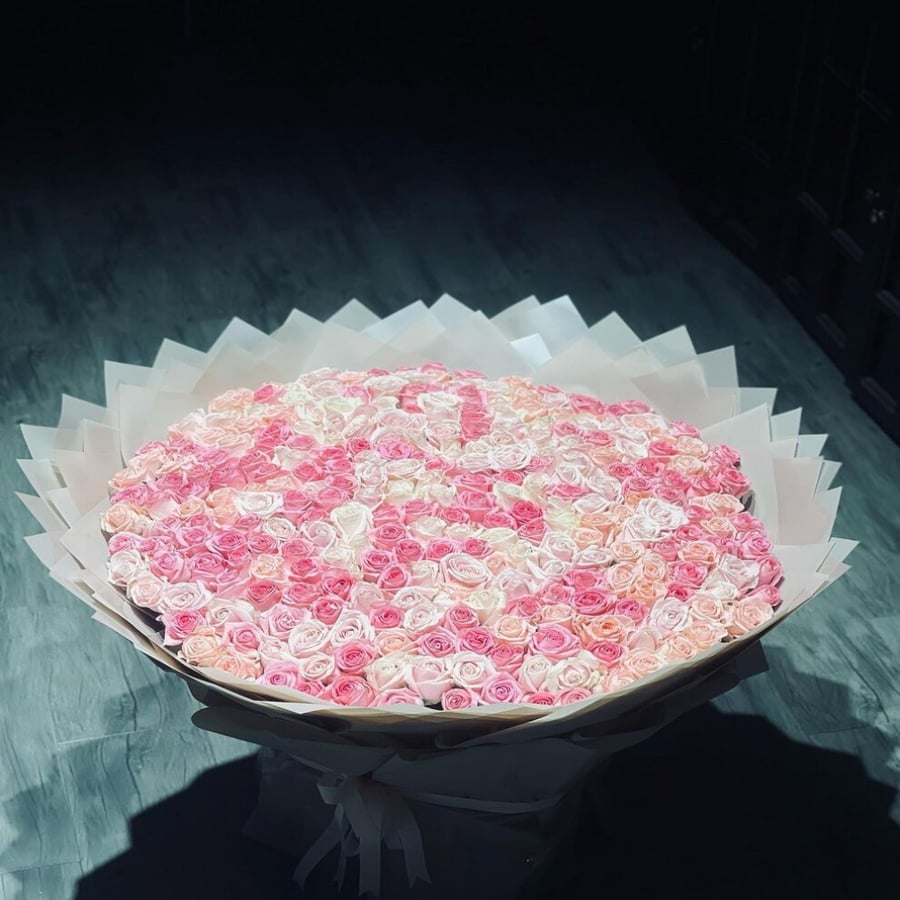 باقة فاخر عدد 250 وردطبيعي