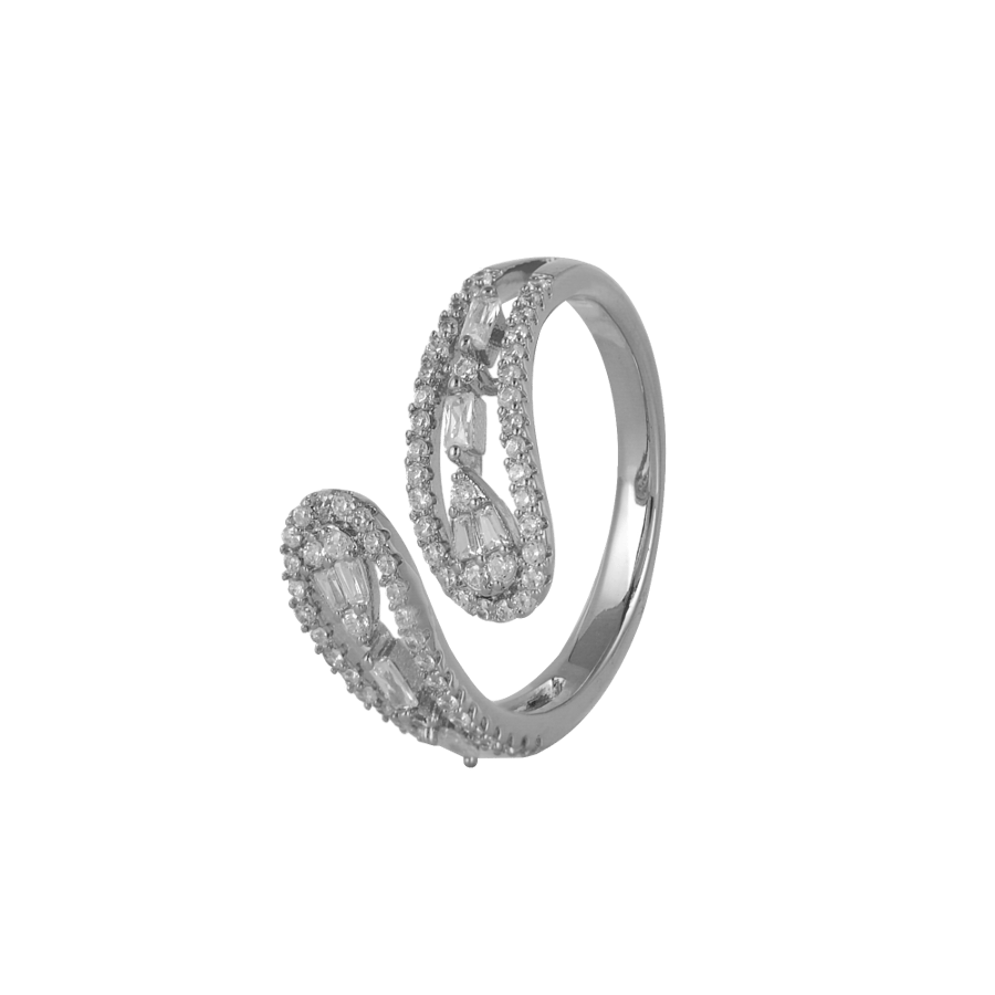 بنجرة و خاتم تير دروب توينز باللون الفضي  Tear Drop