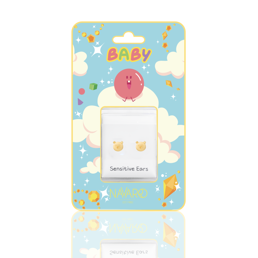 أقراط بيري بير Beary Bear الذهبية الطبية