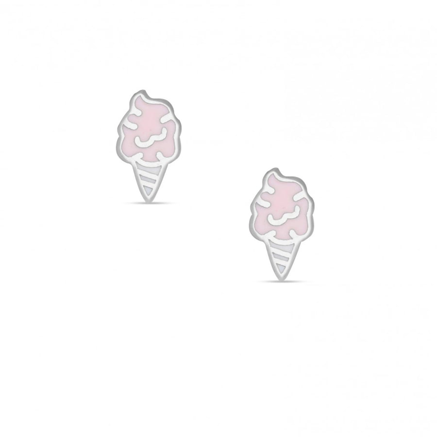 أقراط أيسكريم Ice cream الفضية الطبية
