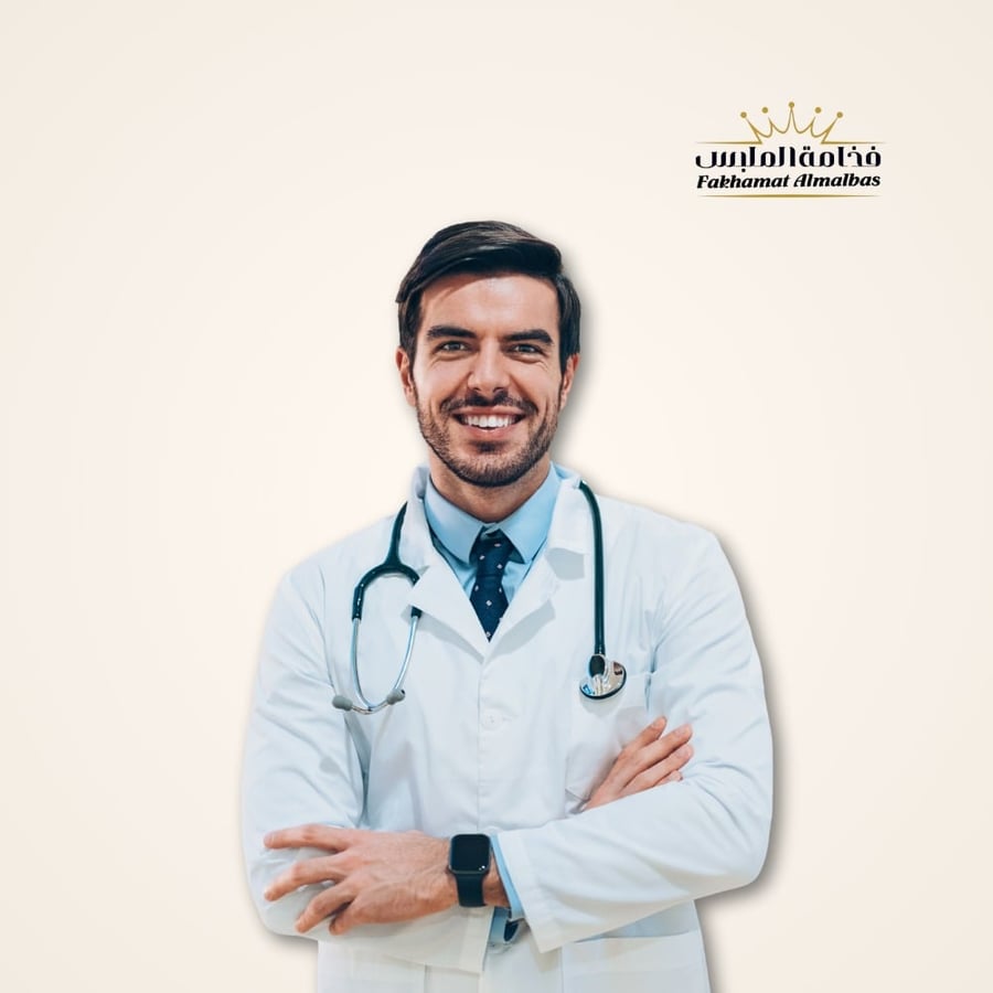 لاب كوت طبي موحد رجالي/نسائي مقاوم للبقع والتجعد