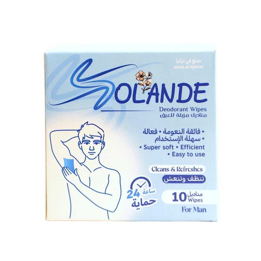 سولاند مناديل مزيل عرق للرجال 10 مناديل