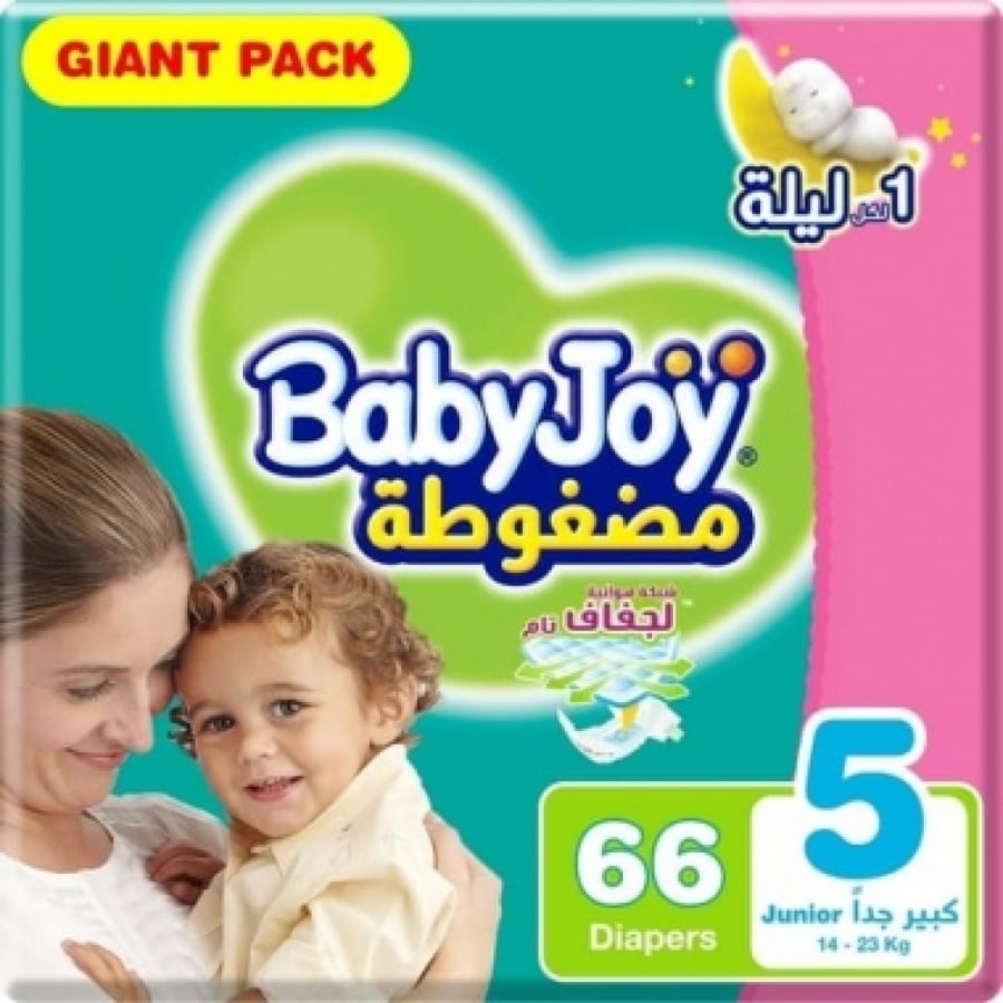 بيبي جوي حفاظات أطفال رقم 5 عبوة عملاقة 66 حبة