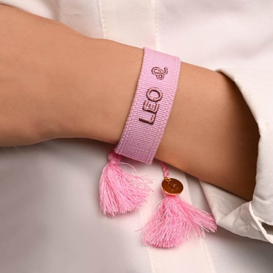Dark pink Leo bracelet
