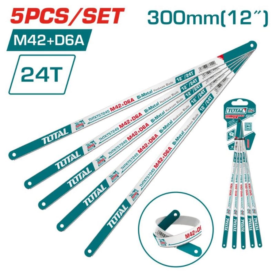 ريشة منشار TOTAL 24T 5pcs/set Size:300mm(12”) THTKT57245