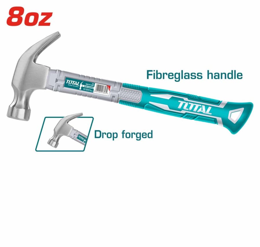 شاكوش قلاعي يد فيبر TOTAL 8oz/220g THTS7308