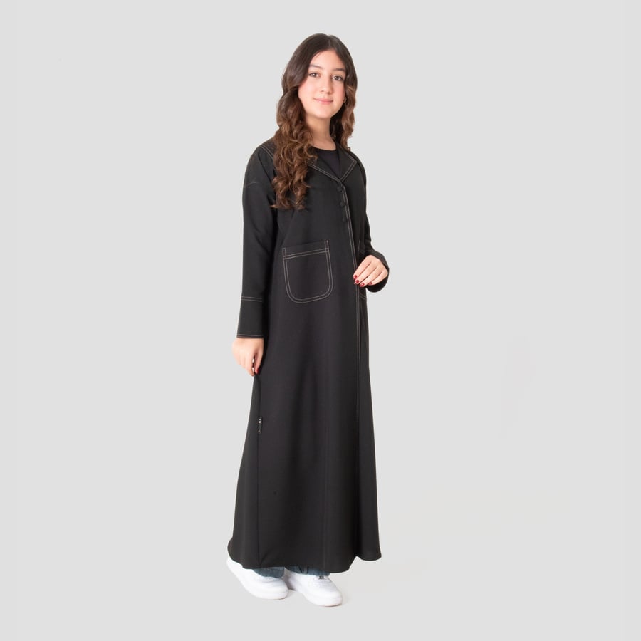 عباية بناتي من قماش الكريب