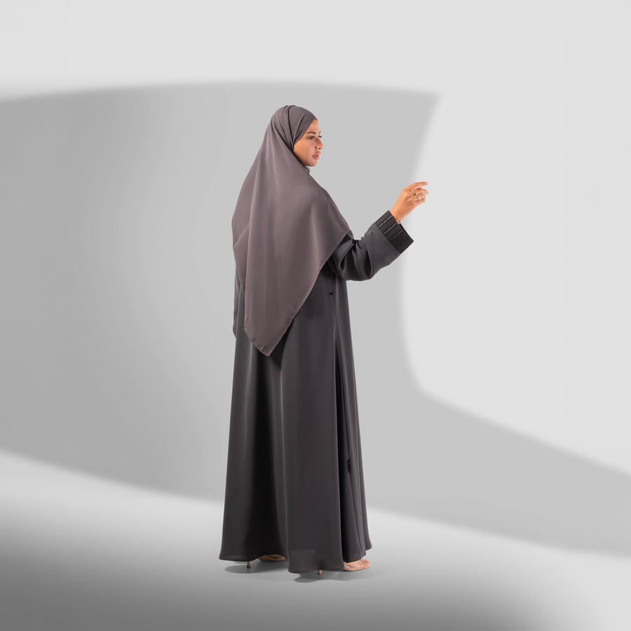 عباية لف كلوش ملونة ناعمة من الحرير