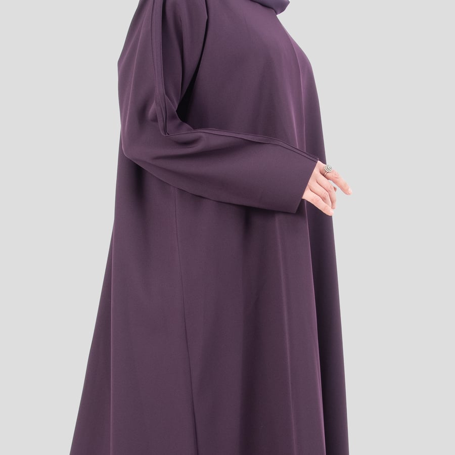 عباية ملونه من قماش الكريب باربي
