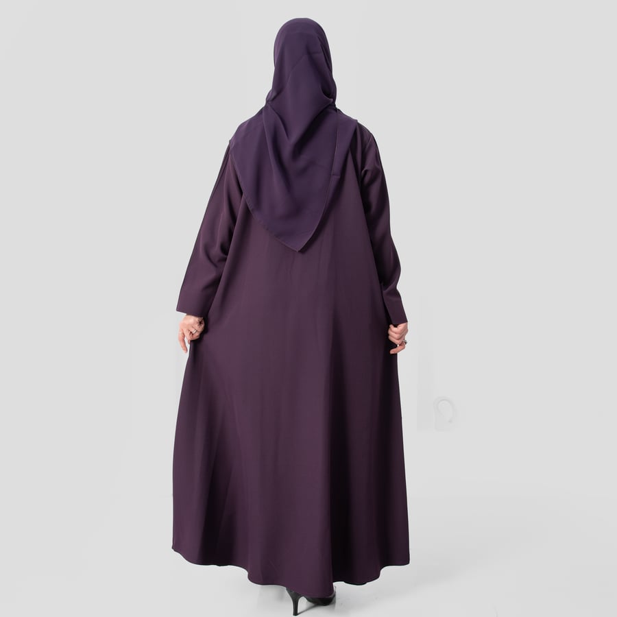 عباية ملونه من قماش الكريب باربي