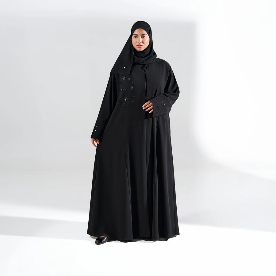 عباية نص كلوش من الكريب كوبا