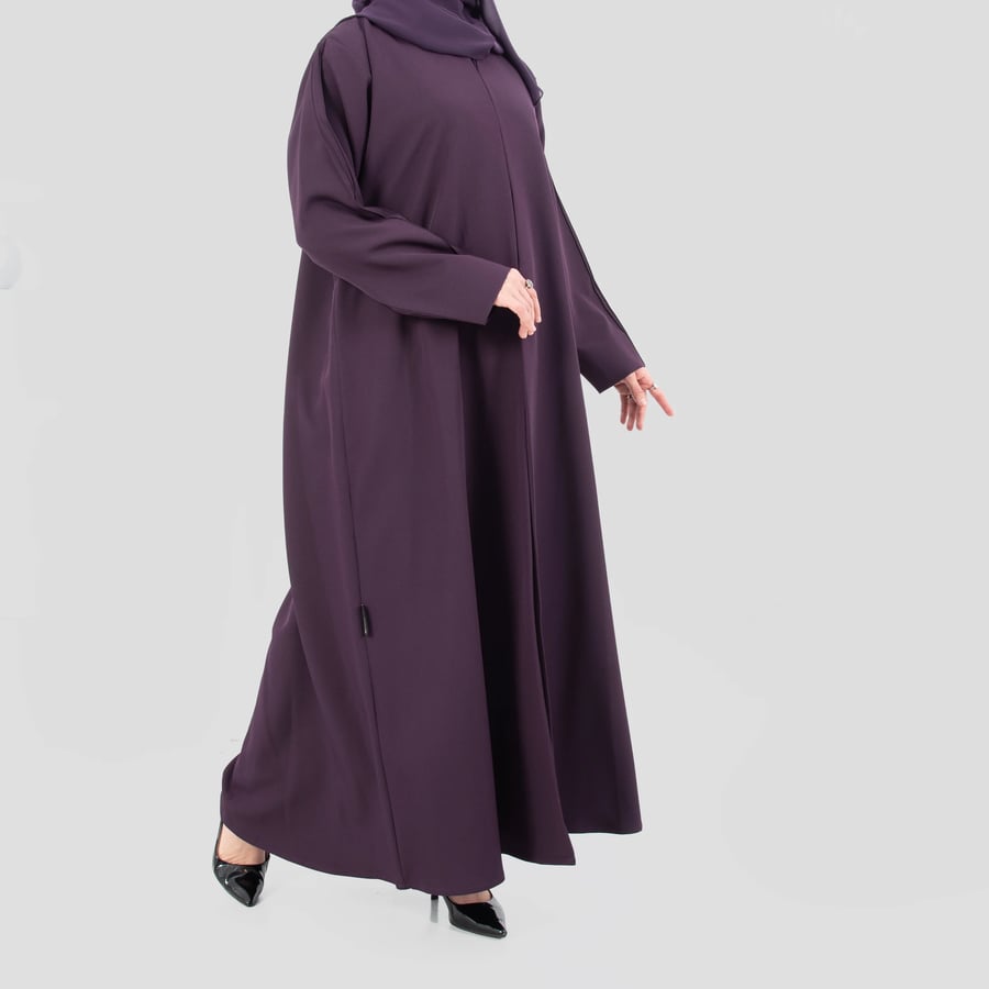 عباية ملونه من قماش الكريب باربي