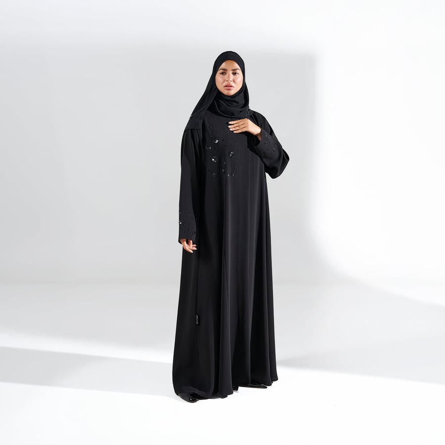 عباية نص كلوش من الكريب كوبا