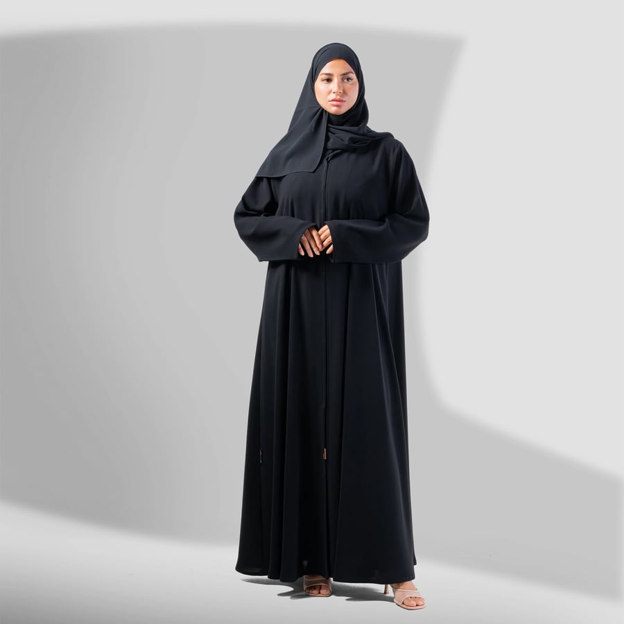 عباية كلوش سادة من الكريب
