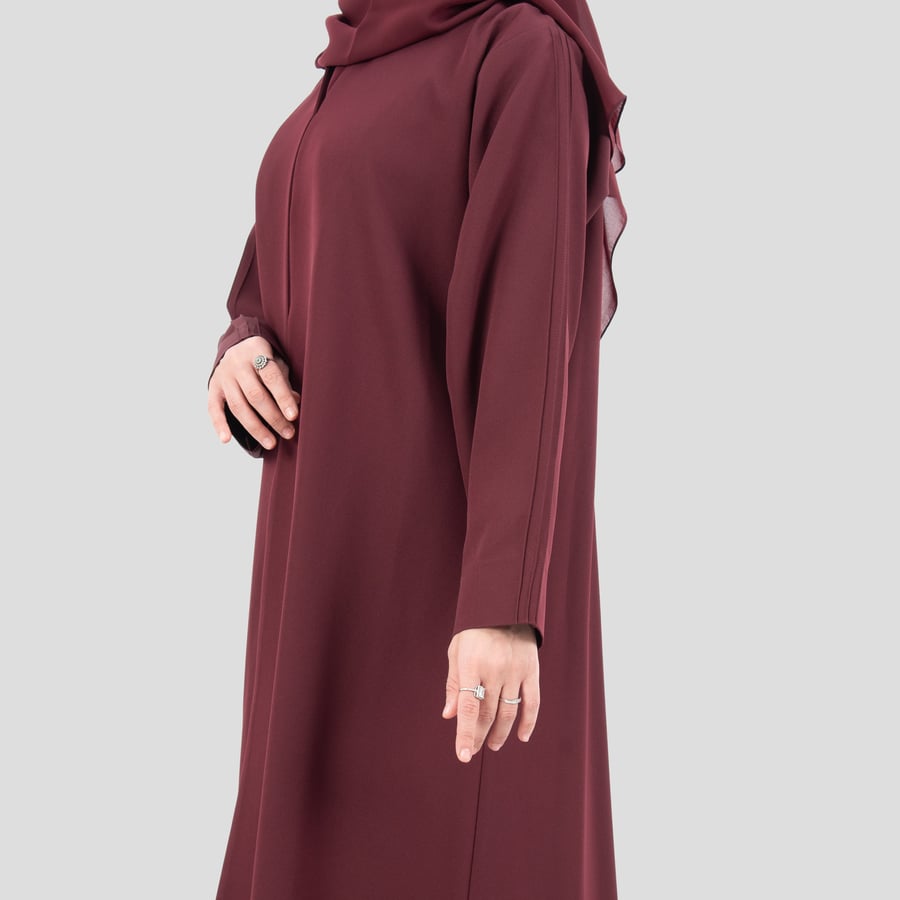 عباية ملونه من قماش الكريب باربي