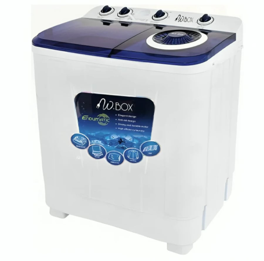 W Box 5 kg Twin Tub Washing Machine White - WB6070L
