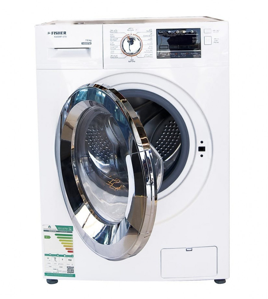 Fisher front load automatic washing machine 10 kg - white