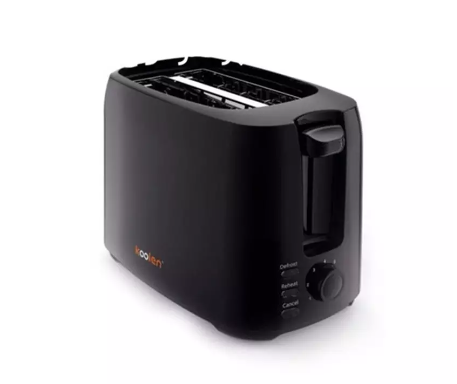 Koolen bread toaster, 2-slice capacity, 700 watts, black