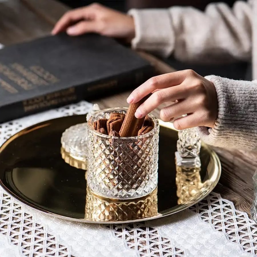 سكرية زجاج كريستالية | 2 قطعة