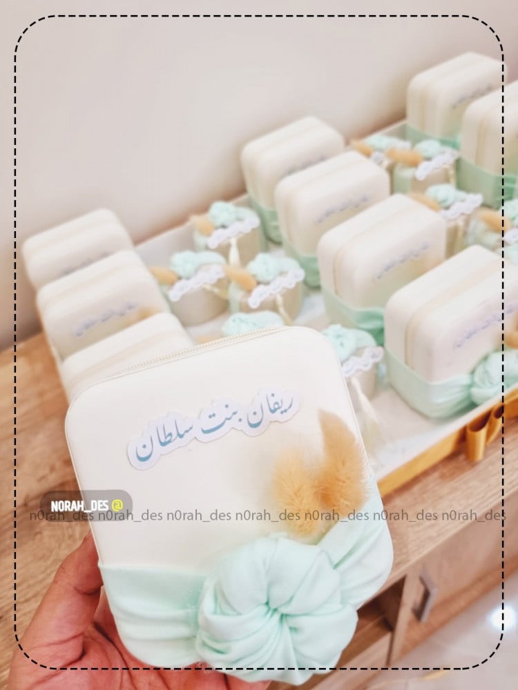 شنطة اكسسوارات مع تغليف بالقماش