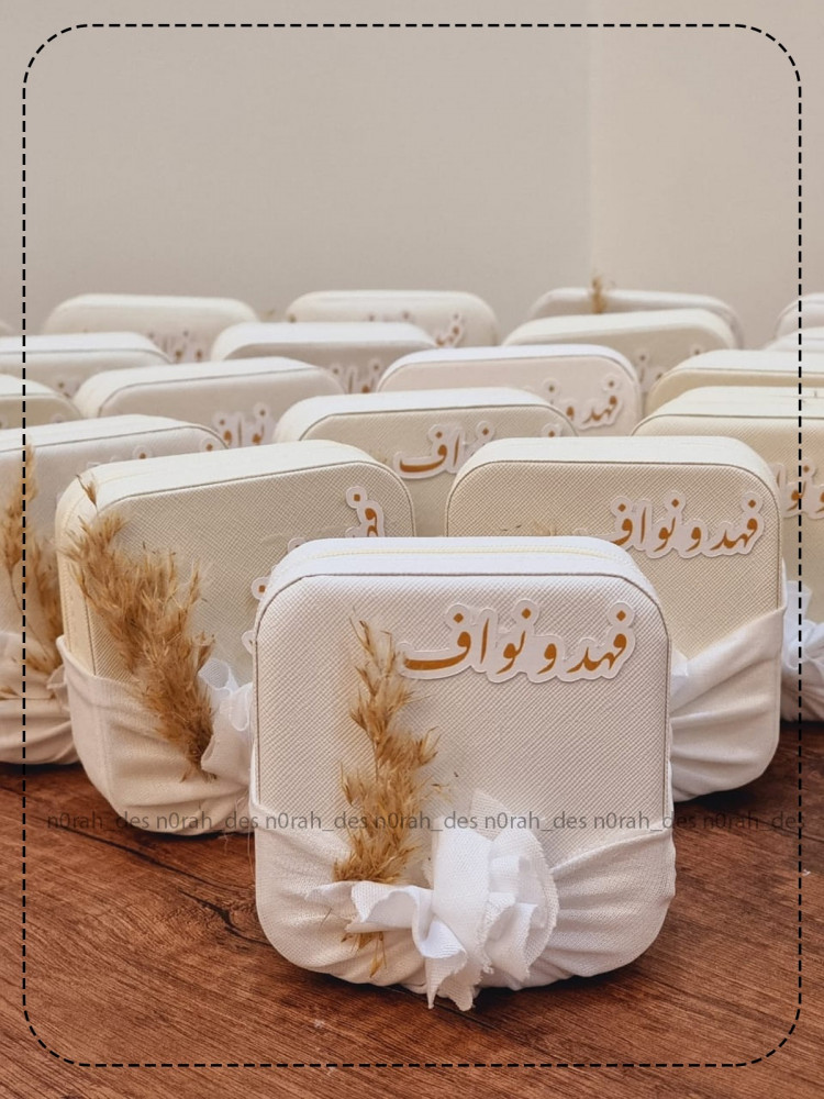 شنطة اكسسوارات مع تغليف بالقماش
