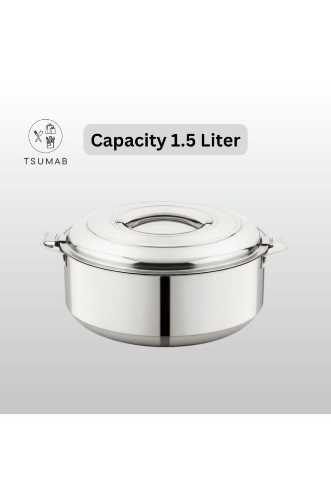 Double Wall Stainless Steel Hot Pot Casserole – 1.5 Liter
