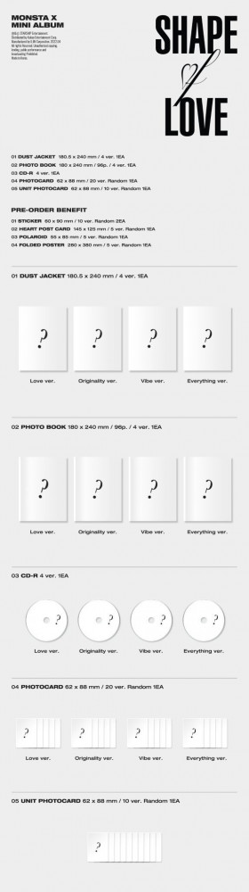 MONSTA X Mini Album  'SHAPE of LOVE'