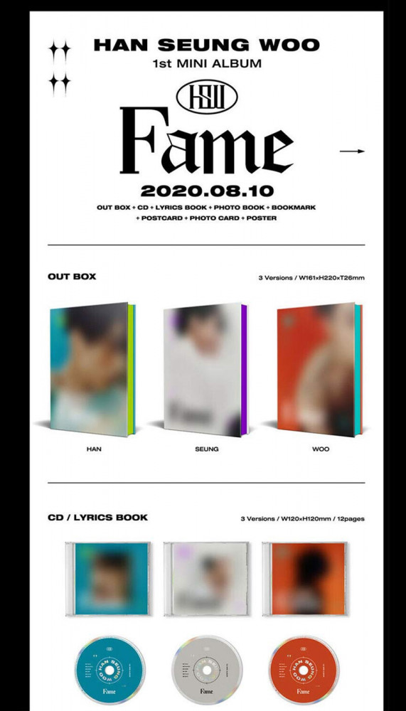 HAN SEUNGWOO [FAME] 1st Mini Album