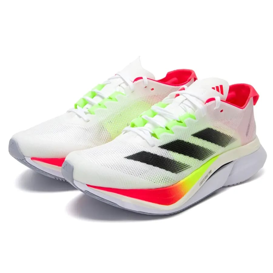 أحذية أديداس النسائية Adizero Boston 12 W أحذية رياضية للسباق والجري أحذية جري مقاومة للاهتراء Jq2554