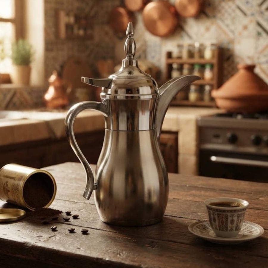 دلة ضيافة فضية 750 مل 0012000018