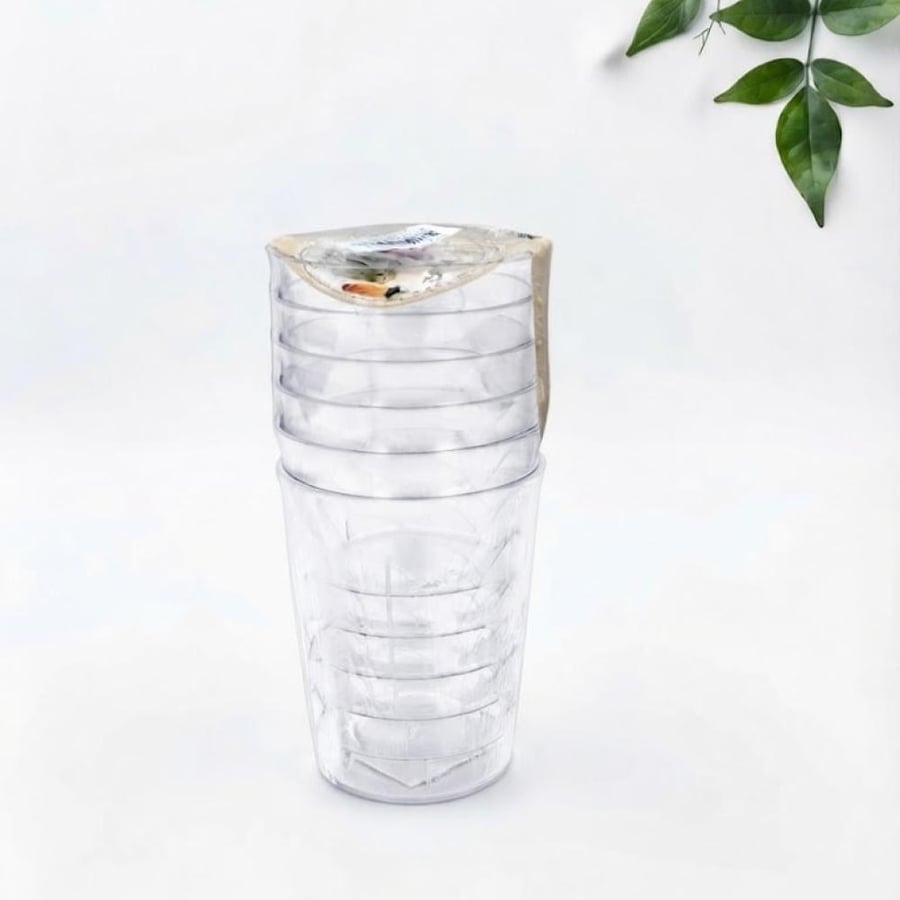 كاسات شفاف بلاستيك 6 قطع 24973/75