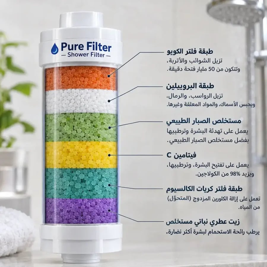 بيور فلتر | Pure Filter – فلتر دش لتنقية المياه والعناية بالشعر والبشرة