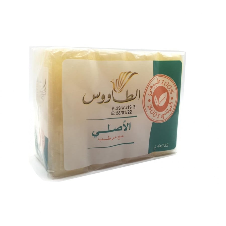الطاووس صابون طبيعي مع مرطب 4 × 125 جرام