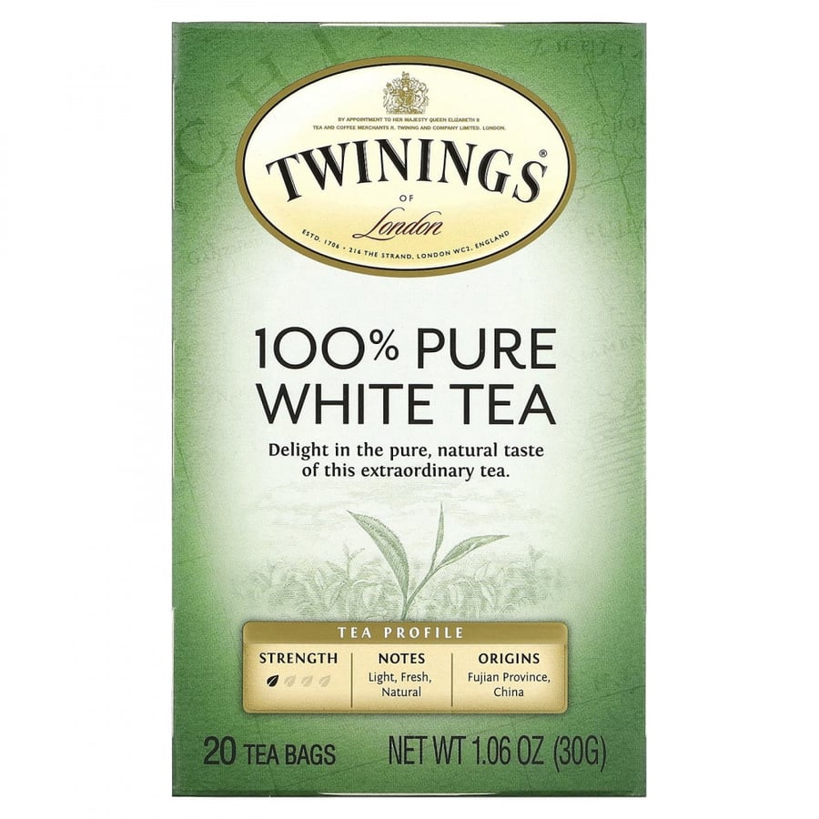 شاي أبيض نقي بنسبة ‎100%، ‏20 كيس شاي Twinings