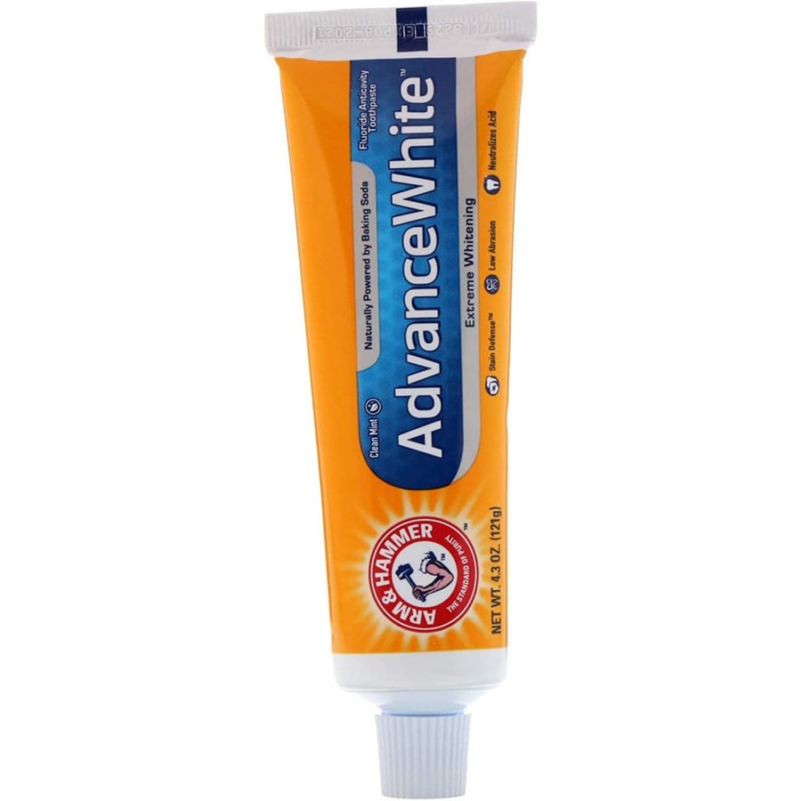 Arm & Hammer، معجون أسنان أبيض متطور بصودا الخبز وبيروكسيد ، تبييض فائق ، (121 جم