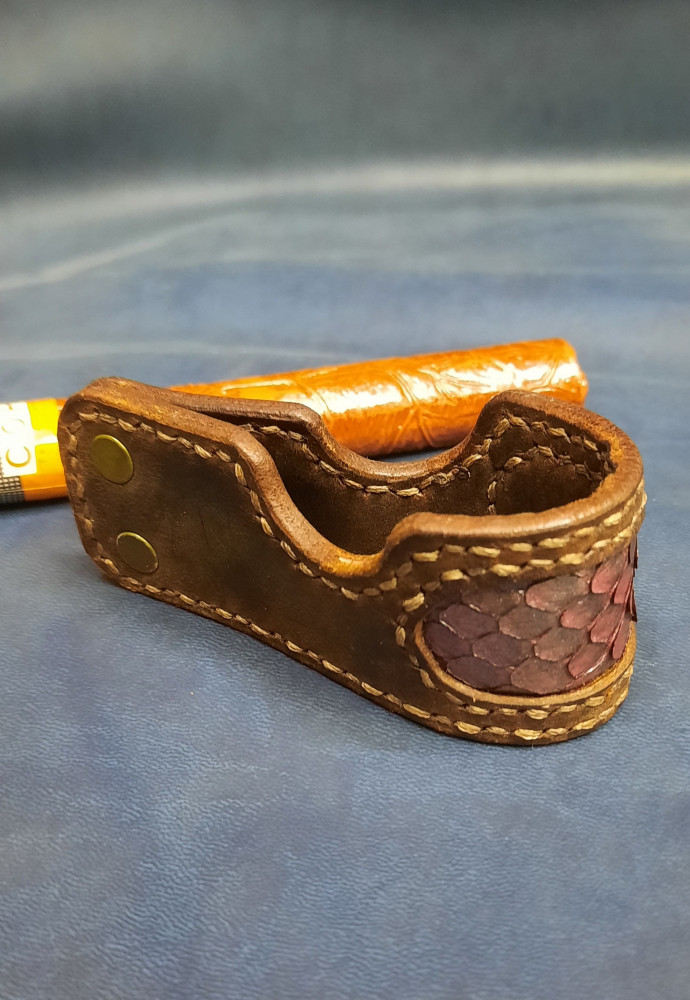 Luxurious cigar base in burnt brown