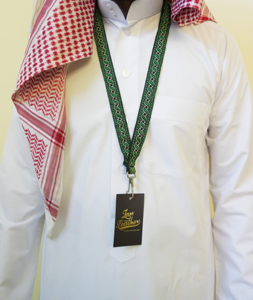 علاقة بطاقة عمل لون أخضر 1