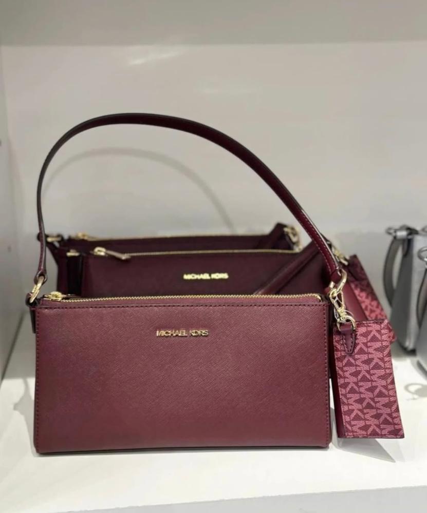 Michael Kors bag purple shoulder with wallet