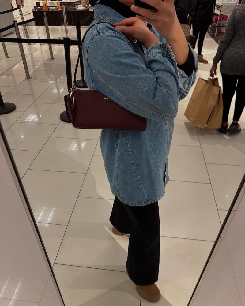 Michael Kors bag purple shoulder with wallet