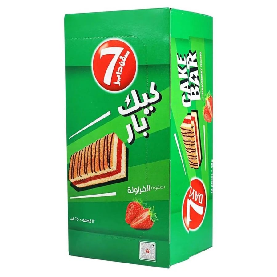 سفن دايز كيك بار بحشوة الفراولة 12*25G