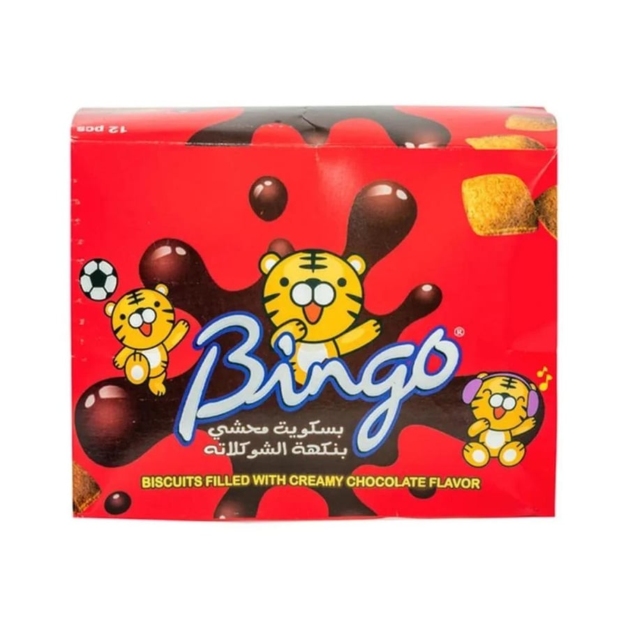 بينجو بسكويت محشي بنكهة الشوكلاتة 10*11G