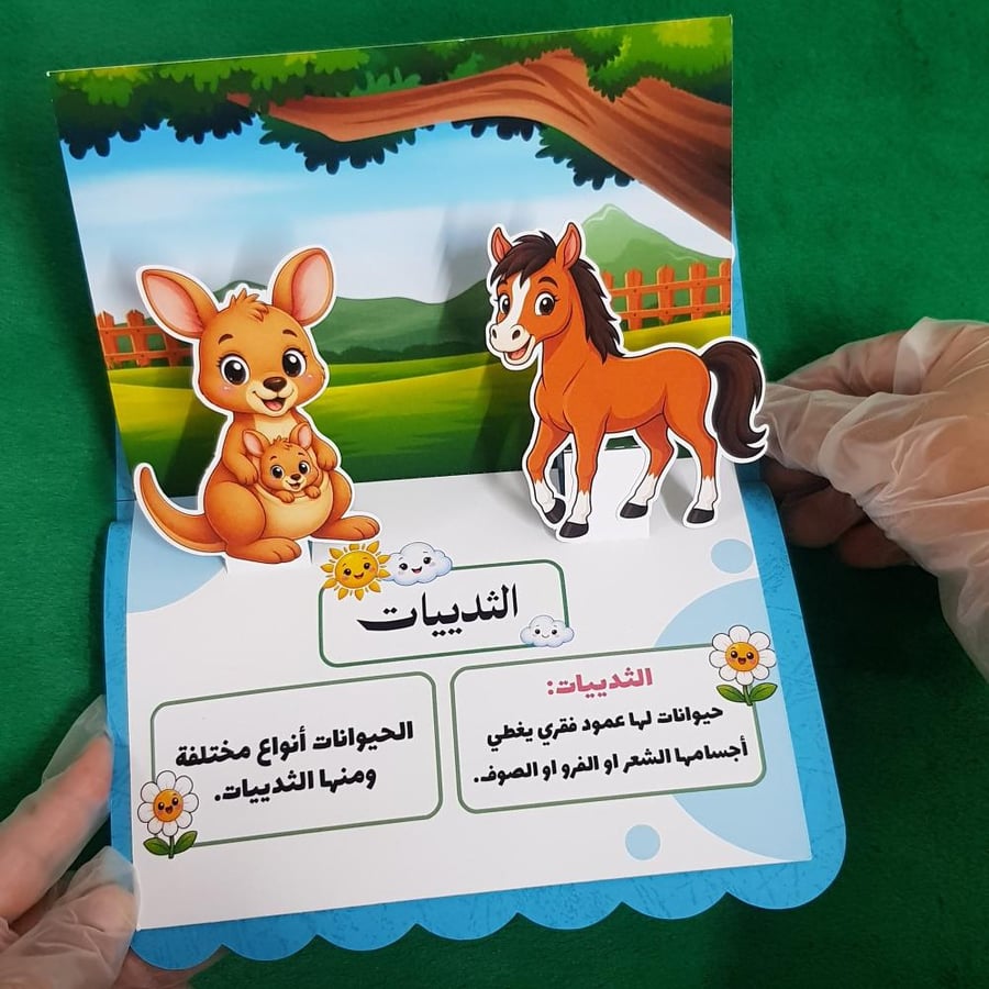 مطوية انواع الحيوانات صف اولي