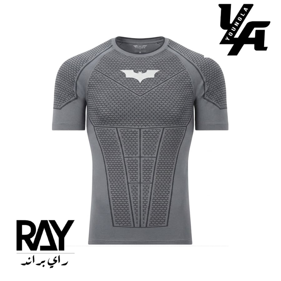 تيشرت انقلا ( يونقلا ) كومبريشن ضاغط باتمان رمادي - Batman compression YOUNGLA grey tee