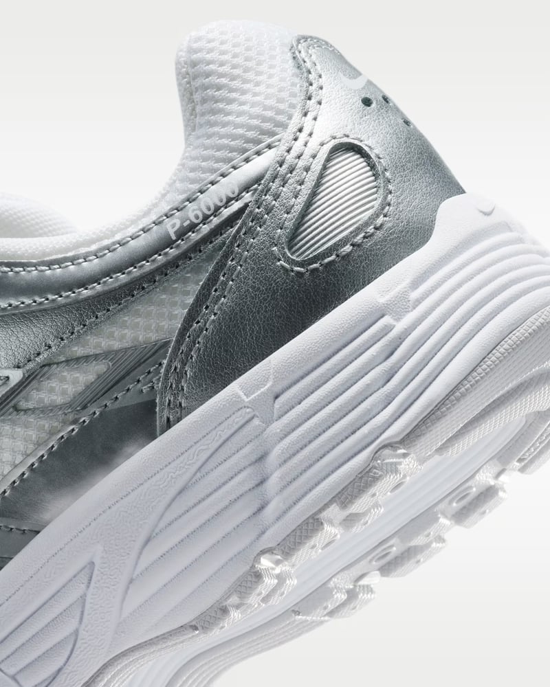 شوز نايك بي - ٦٠٠٠ ابيض فضي - NIKE P-6000 White Silver
