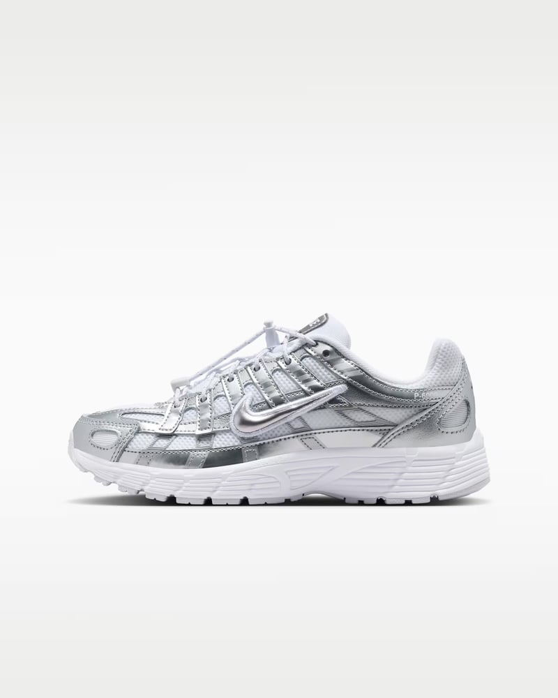 شوز نايك بي - ٦٠٠٠ ابيض فضي - NIKE P-6000 White Silver