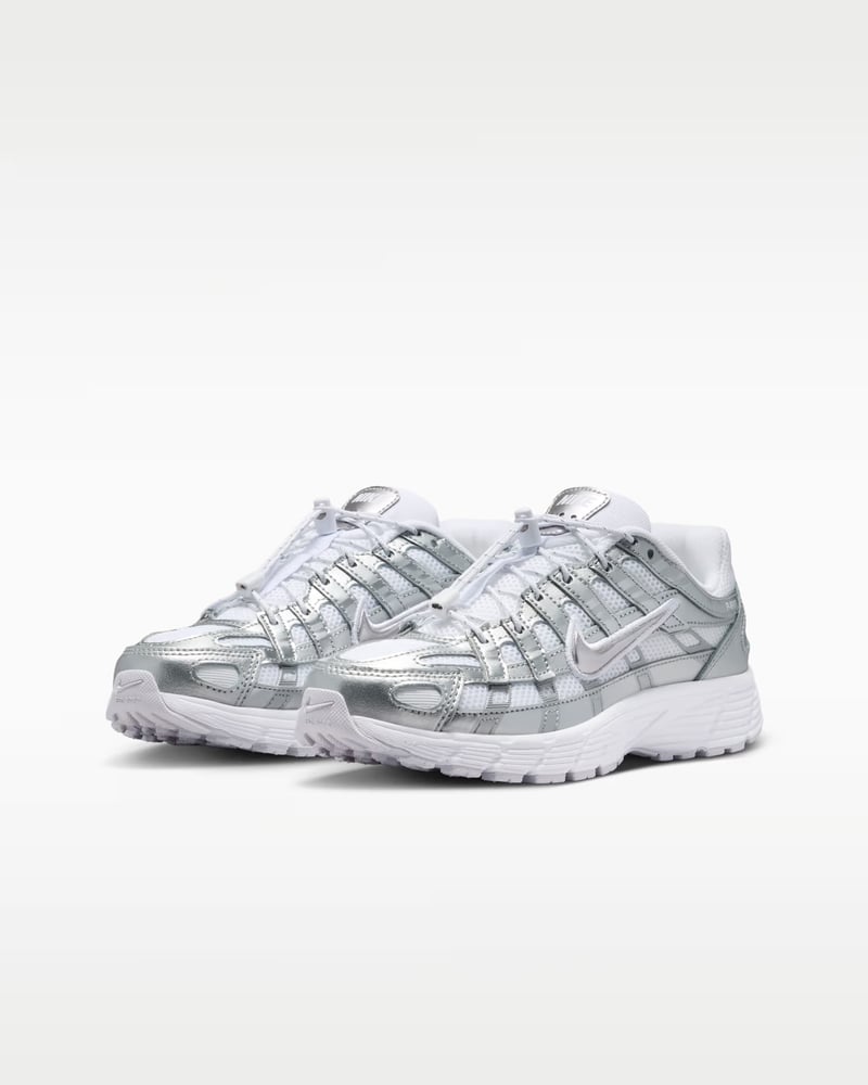 شوز نايك بي - ٦٠٠٠ ابيض فضي - NIKE P-6000 White Silver