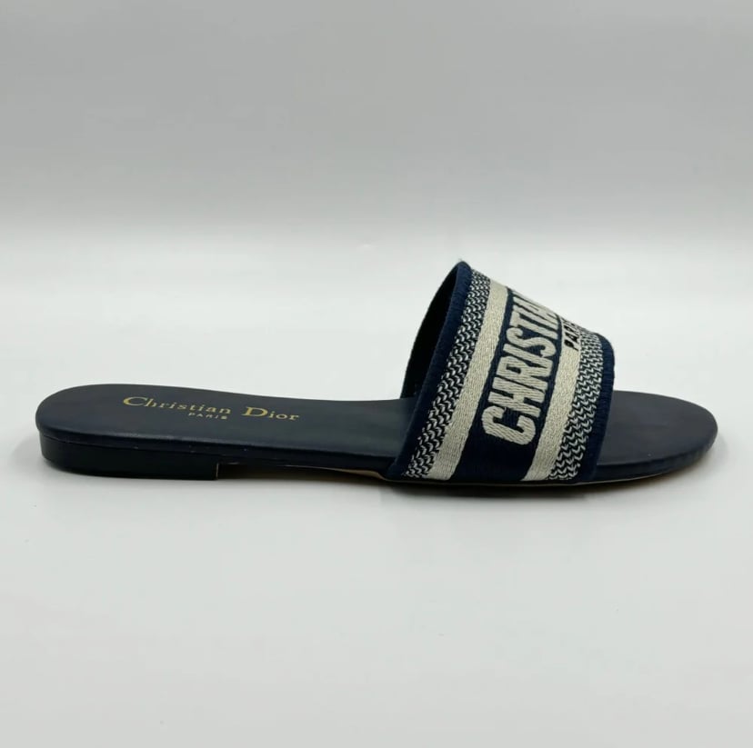 حذاء ديور ازرق كحلي - Dior Women Sandal BLUE