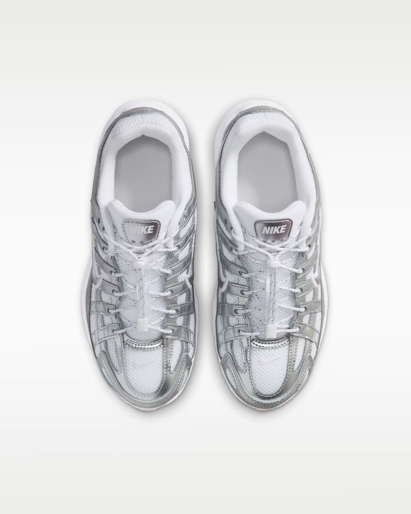 شوز نايك بي - ٦٠٠٠ ابيض فضي - NIKE P-6000 White Silver